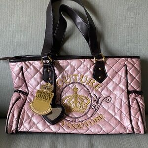 Juicy Couture quilted Pink travel/ shoulder bag